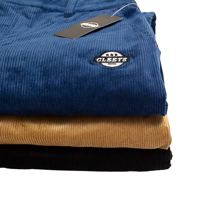 Cleets corduroy work pants in Navy Blue, Latte and Black